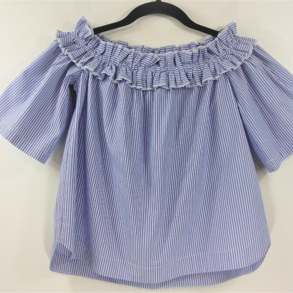 NWOT Vineyard Vines Pinstriped Off Shoulder Top - Picture 5 of 5